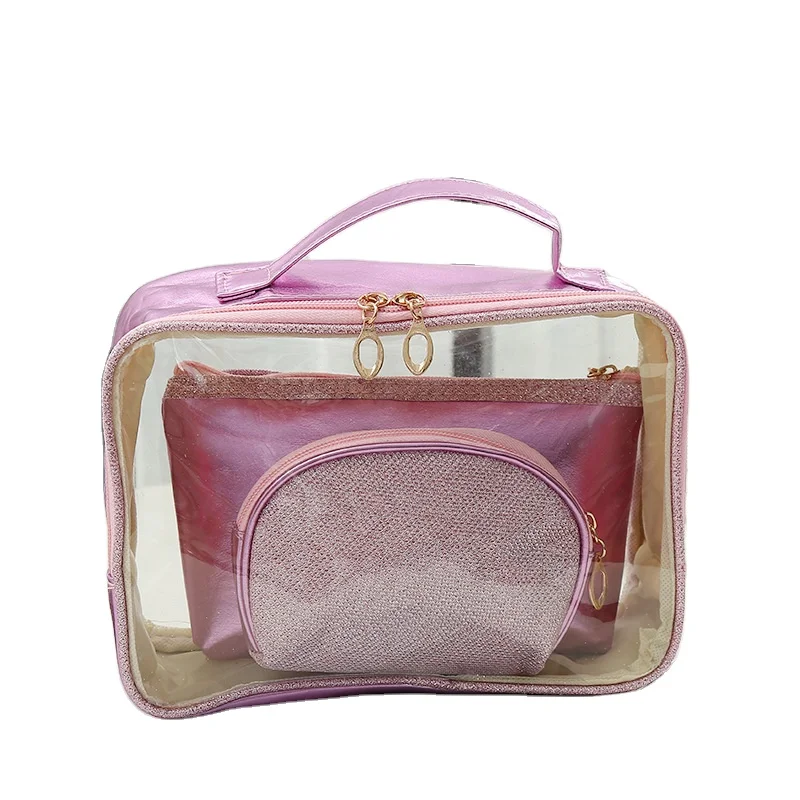 

Custom Personalized Clear PVC Transparent Bridesmaid Gift Pouch Makeup Brush Holder Cosmetic Makeup Bags For Traveling, Custom made