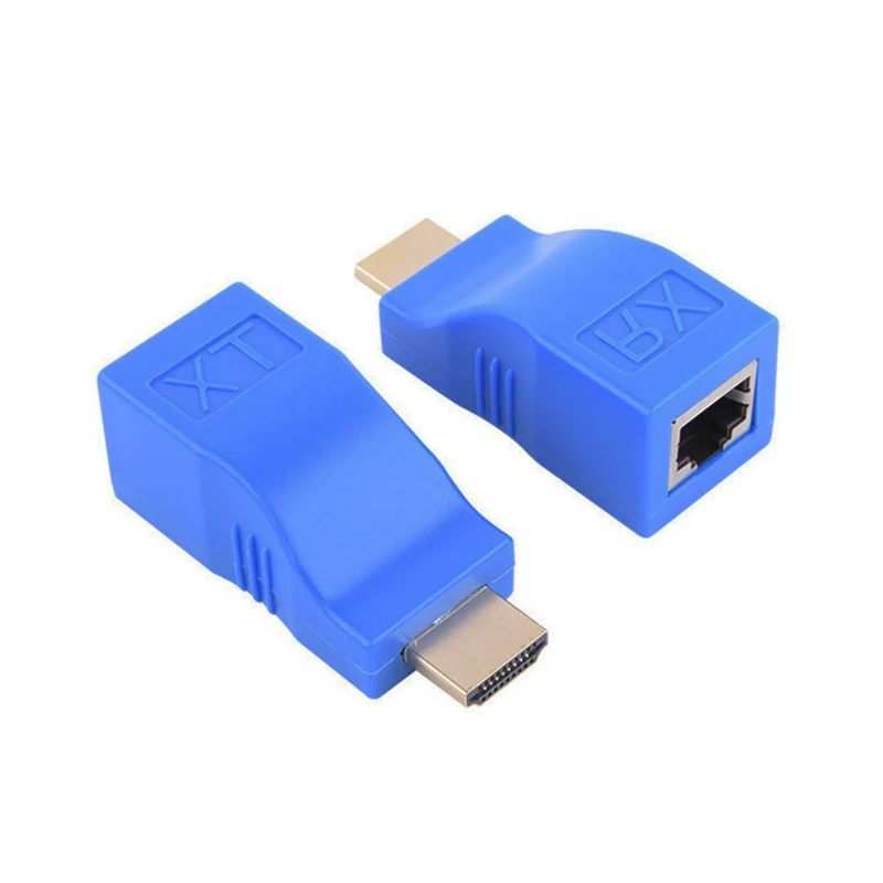 HDTV Extender 4k RJ45 Ports LAN Network HDTV Extension up to 30m Over CAT5e / 6 UTP LAN Ethernet Cable for HDTV HDPC - ANKUX.COM