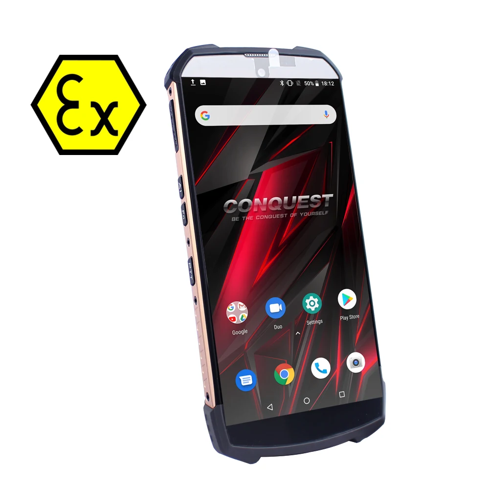 

CONQUEST S16 Atex TFT 6.3" FHD+ waterdrop screen 6000mAh battery PoC Android 9 ATEX intrinsically safety mobile rugged cellphone