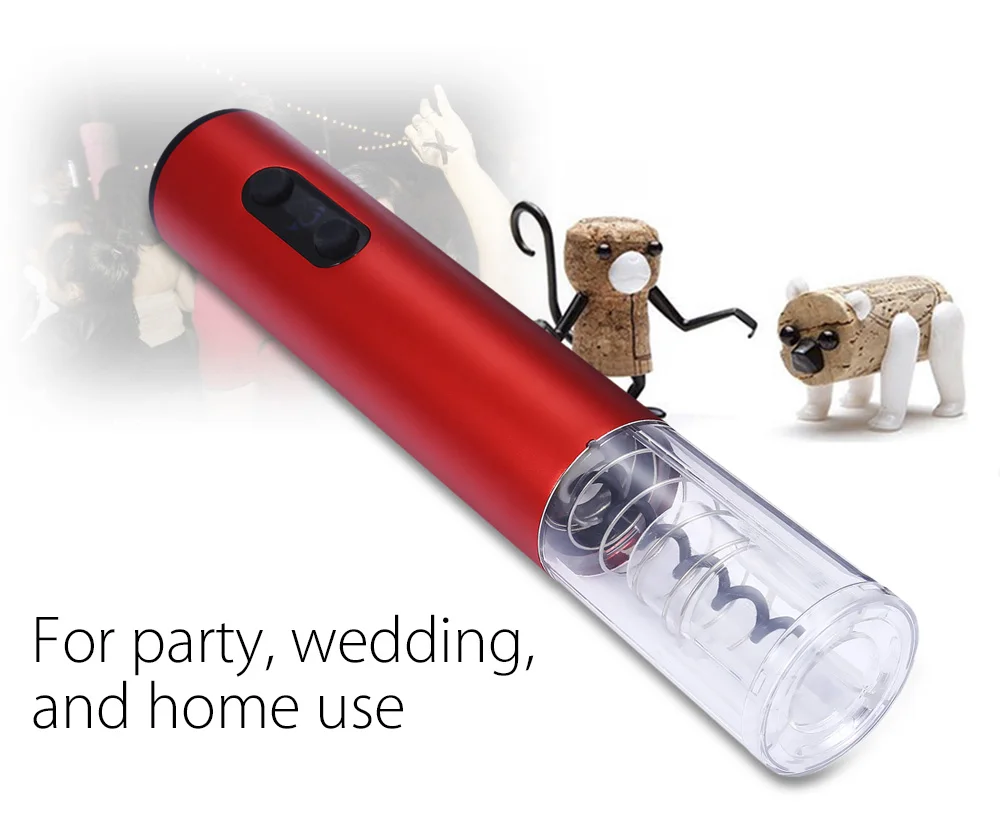 

Original Electric Wine Opener Corkscrew Automatic Wine Bottle Opener Kit Cordless With Foil Cutter And Vacuum Stopper