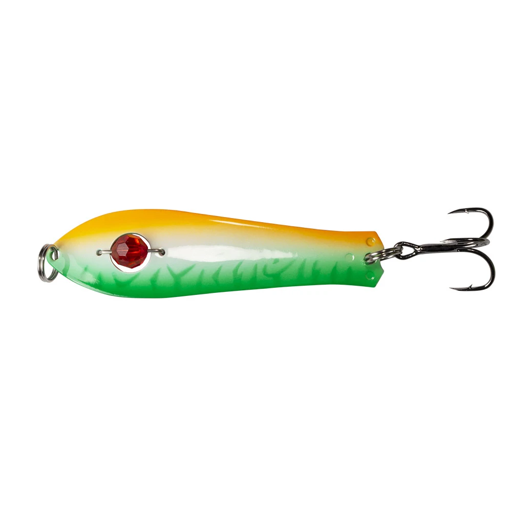 

Fishing metal 75mm 11g Luminous spoon baits metal spinner lure trout spoon bait wobbler artificial fishing lures, 5 colors