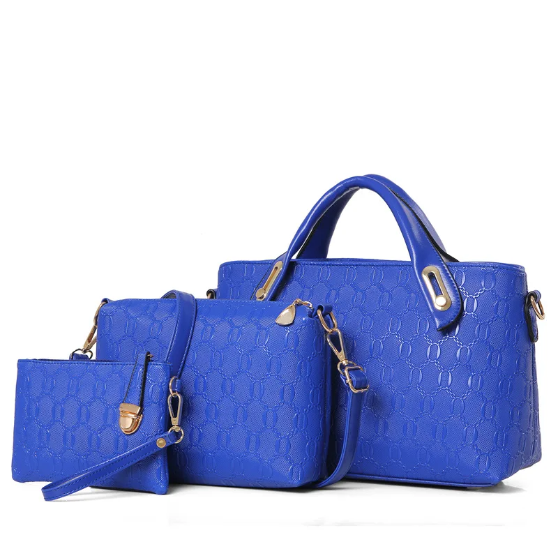 

Hot sales online shop fashion 3pcs women pu leather women handbag sets