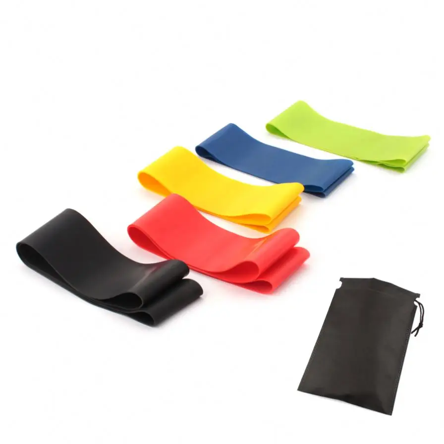 

Private Label Training Glute Workout Resistance Bands, Black red yellow blue green