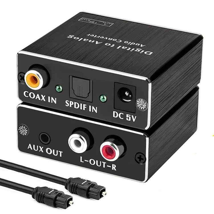 

Free sample Optical Coaxial Digital to Analog DAC Digital SPDIF Toslink to Analog Stereo Audio L/R Adapter Audio Converter, Black