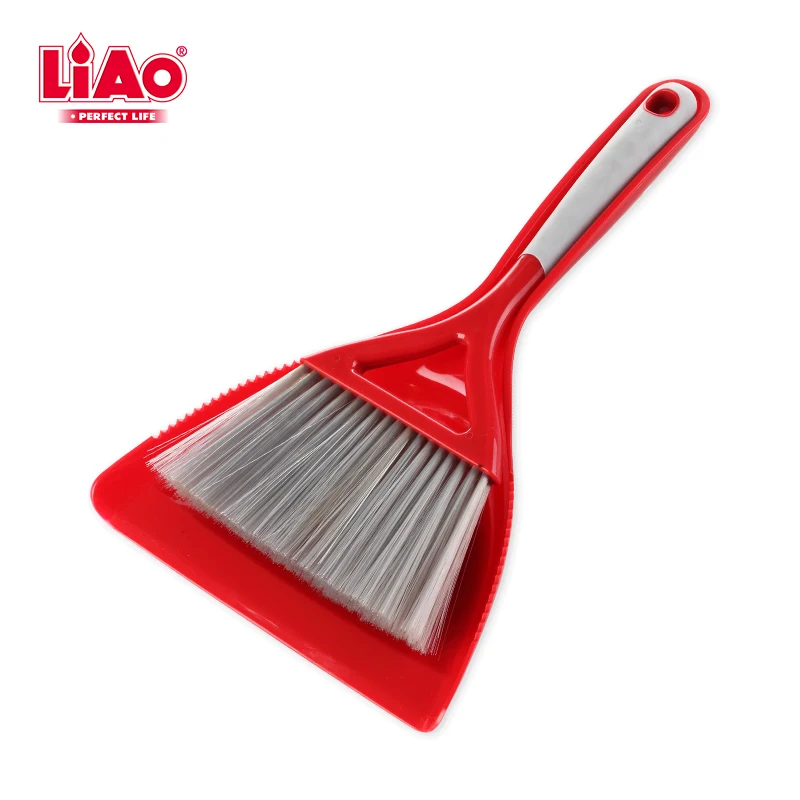 

C130018 LIAO Household Plastic Cleaning Set Mini Broom Dustpan With Brush, Red