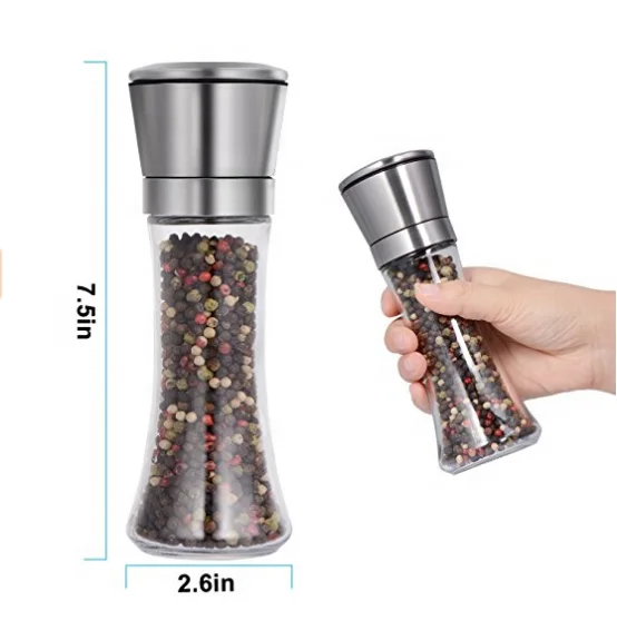 

Glass Salt Grinder Salt and Pepper Grinder Set