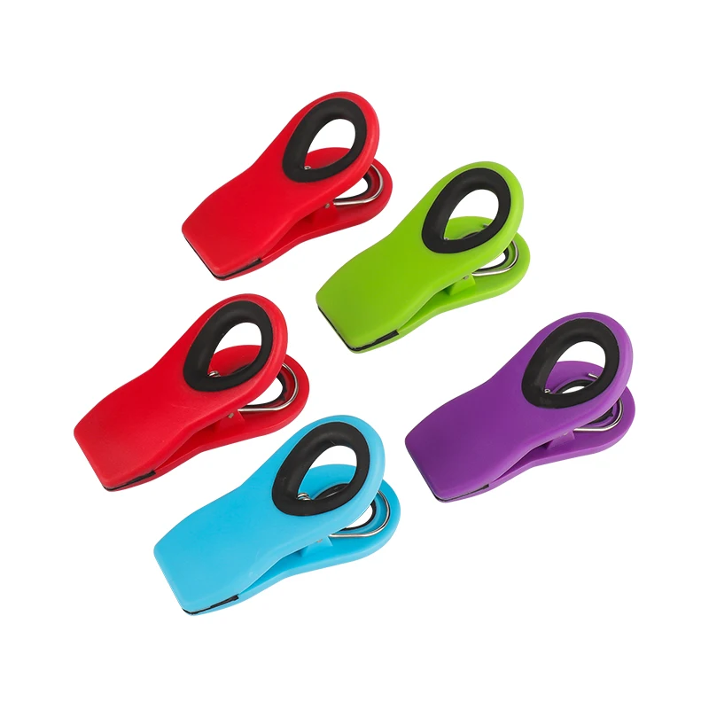 

Hot Selling Airtight PP Food Sealing Small Plastic Bag Sealer Clips, Multicolors(green, blue, pink, orange, red)