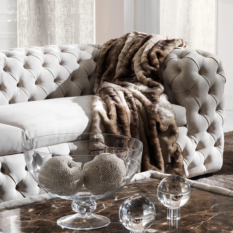 UK Furniture Supplier Button Upholstered /Velvet Tufted Nubuck Living Room Sofas