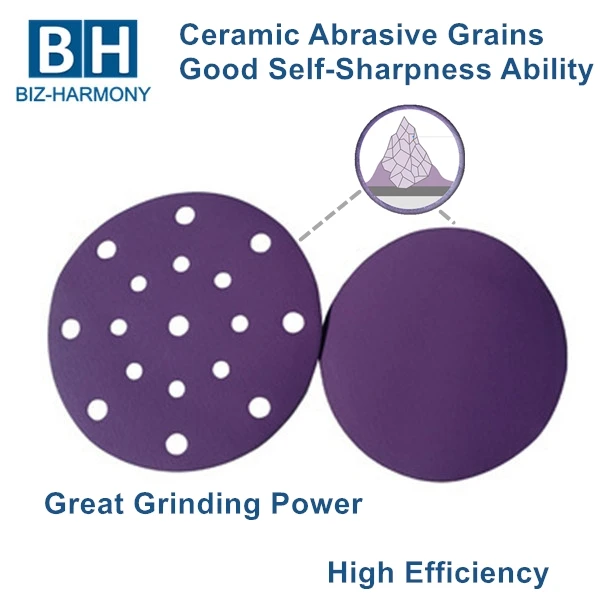 
Grinder Backing Silicon Carbide Sandpaper Yellow PSA Coated Automotive Sanding Disc 