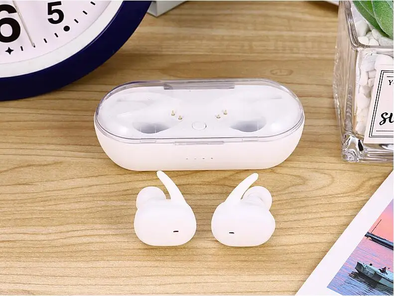 Cross-border customized new TWS4 Bluetooth Headphone 5.0 Touch Motion Biaural Belt Charging Warehouse TWS Headset TWS - ANKUX.COM