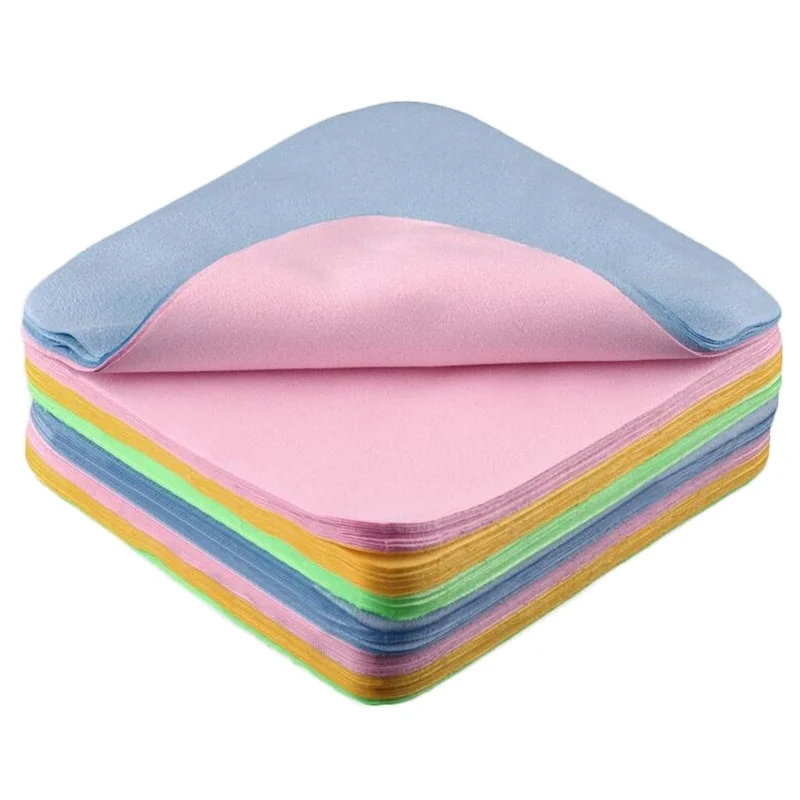 

Chamois Glasses Cleaner 150*175mm Microfiber Glasses Cleaning Cloth For Lens Phone Accessories Screen Clean, 4 colors