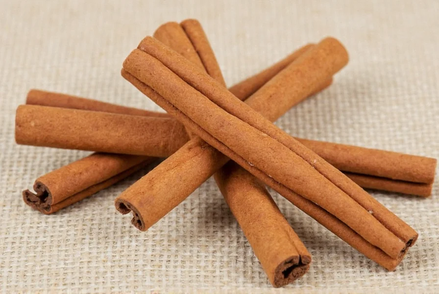 A close-up shot of various spices including cinnamon next to health supplements