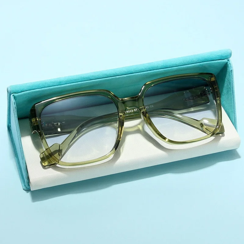 

Jiuling eyewear flexible tr90 frame glasses spring metal hinge legs oculos oversized square blue light blocking eyeglasses, Mix color or custom colors