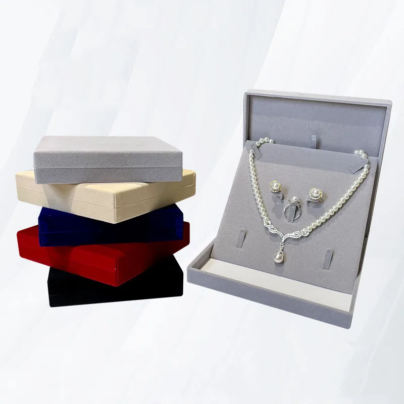 

Hot Selling Jewelry Box Packaging Bracelet Ring Earrings Necklace Jewelry Boxes Foldable Velvet Jewelry Box