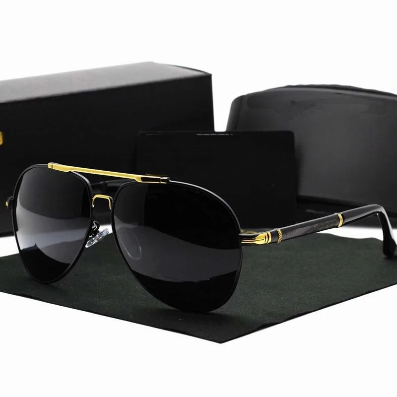 

2021 New Fashion Metal Mens Retro Polarized Sunglasses Driving Sun Glasses