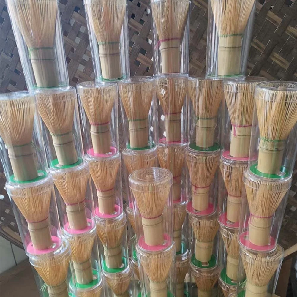 

Estick In Stock Pink Rope te de matcha wisk organico ceremonial Japon chasen bamboo matcha whisk tea set kit