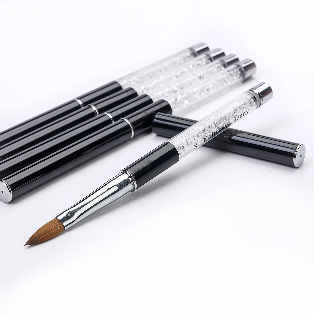 

Acrylic Nail Brush for Acrylic Application Sable Flat Pointed for Nail Art Extension Carving Manicure With Shell Handle, Accept customizaton