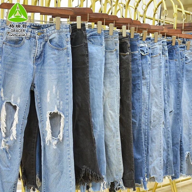 

Used Denim Pants Used clothing Second Hand Clothes In 100 KG Bale