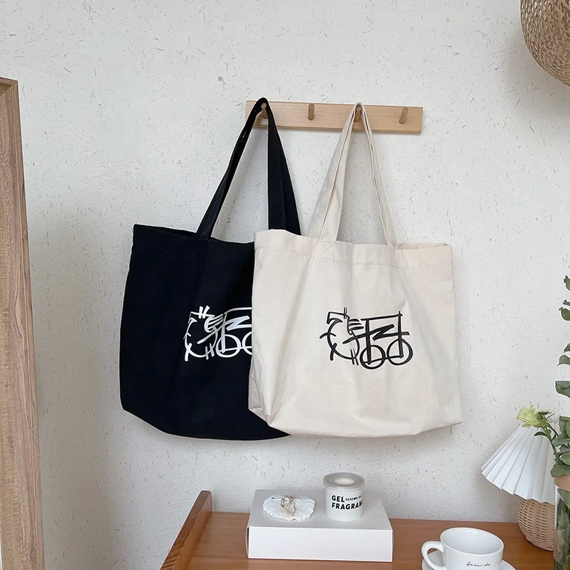 

2021 spring and summer new women's shoulder bag fashion simple handbag casual versatile large capacity canvas bag