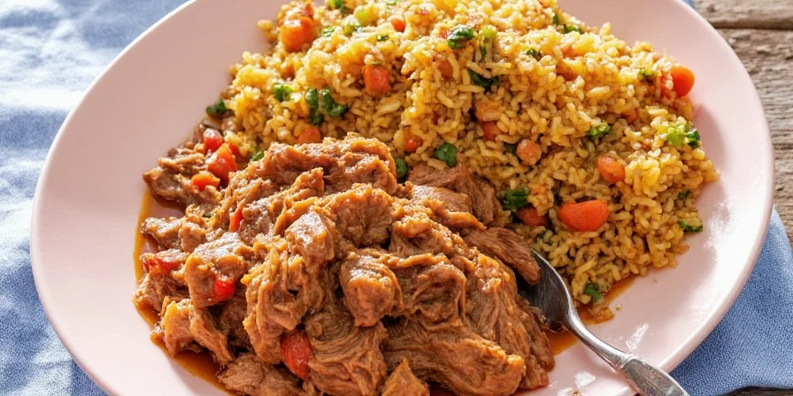 Turmeric and cumin spiced pulled pork
