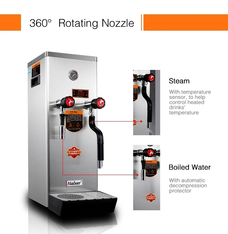 New Coffee Shop Boiler Machine Milk Water Boiler Machine Steam Water