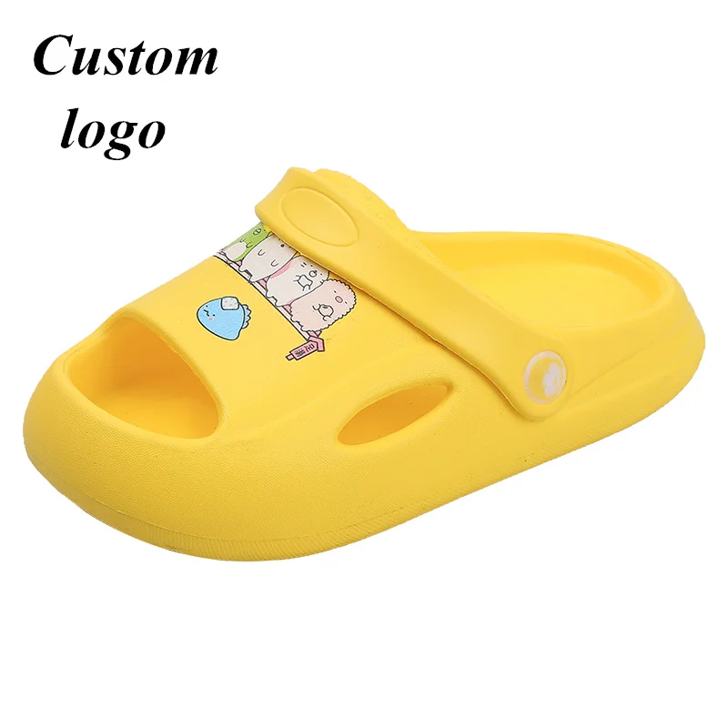 

Kid Hole Shoes EVA Unisex Garden Crok Regular Jelly Beach Custom Logo Garden Shoes Children's Clogs Sandals boys slippers