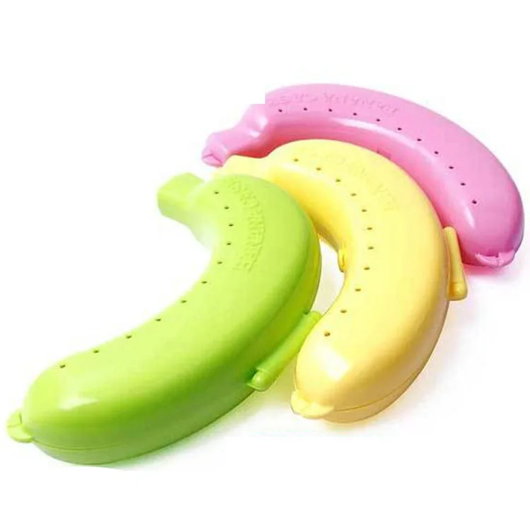 

Plastic Kitchen Tools Banana Storage Box Organizer Banana Shape Food Saver Keep it Fresh