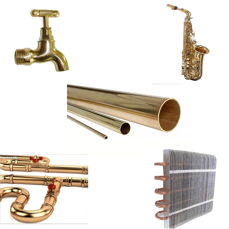 thumbnail image 2 of 500mm Yellow Brass Capillary Tube Hollow Industrial Pipe OD 3mm 4mm 4 2 of 13