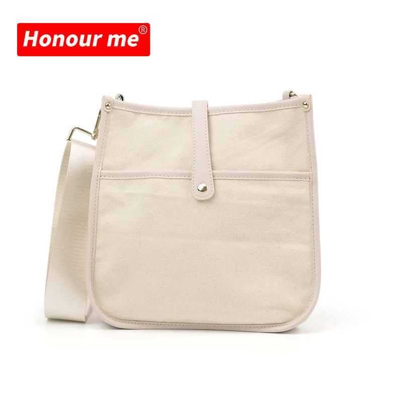 

New Fashion Canvas Purse Bag Crossbody Messenger Bag With Different color options 5cm Adjustable Straps, Sample or customized