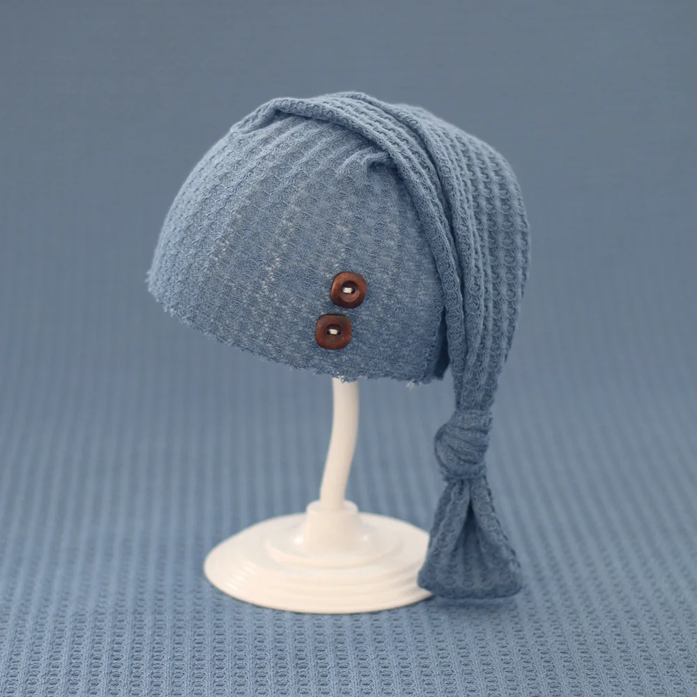 

Newborn Baby's Outfit Solid Color Soft And High Elastic Long Tail Hat For Newborn Baby Photography Props