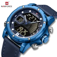 

relojes NAVIFORCE Wristwatches new luxury Quartz Genuine Leather men's watch navy navi force 9172 Alloy