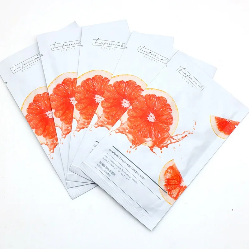 

OEM Custom Skin Care Grapefruit Fresh Moisturizing Mascarillas Faciales Face Mask Beautiful Facial Sheet Mask Korean Cosmetics