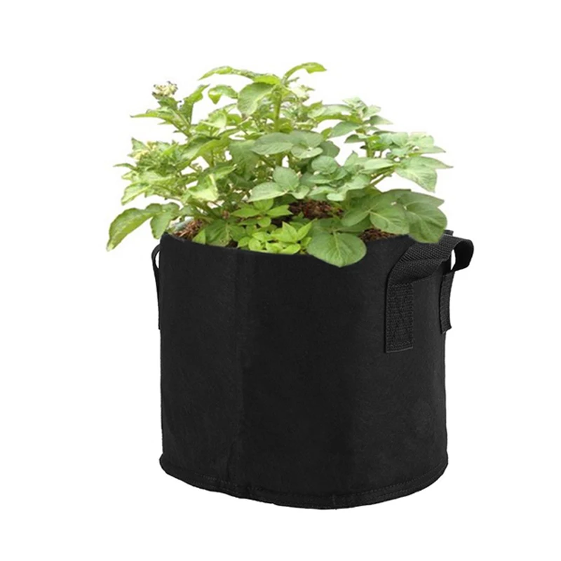 

Biodegradable Customized Eco-friendly Nursery Fabric Pot  Garden Planting Bag NON Woven Felt Grow Bag, 30 colors