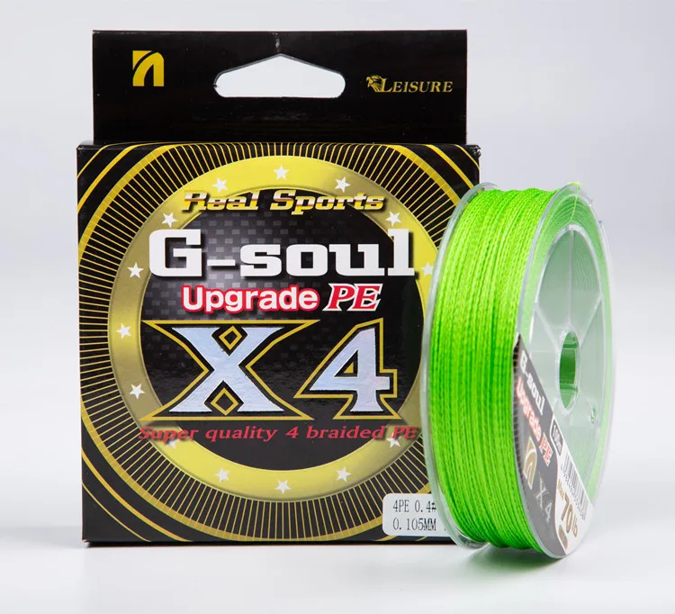 

100m multicolor green fishing line PE 4 braid line