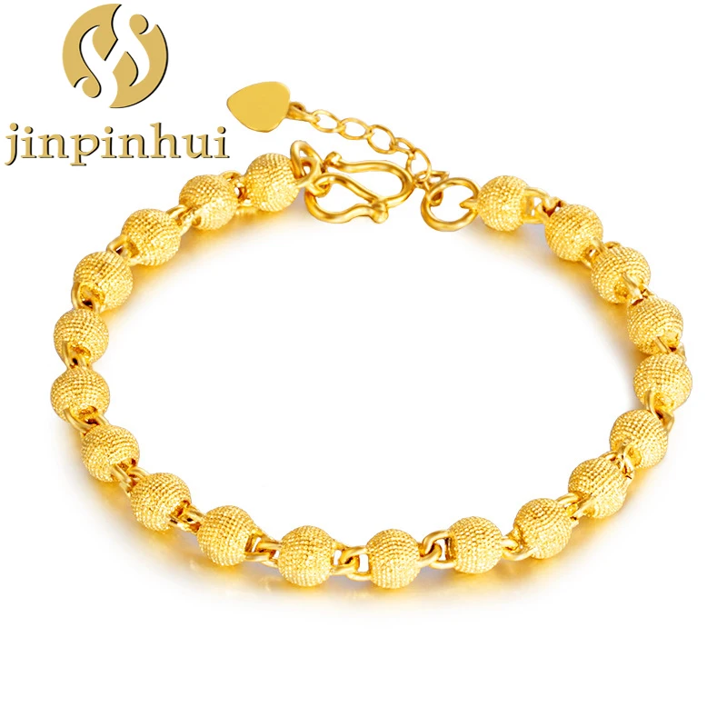 

JINPINHUI jewelry Vietnam gold plated copper lucky beads charm bracelet