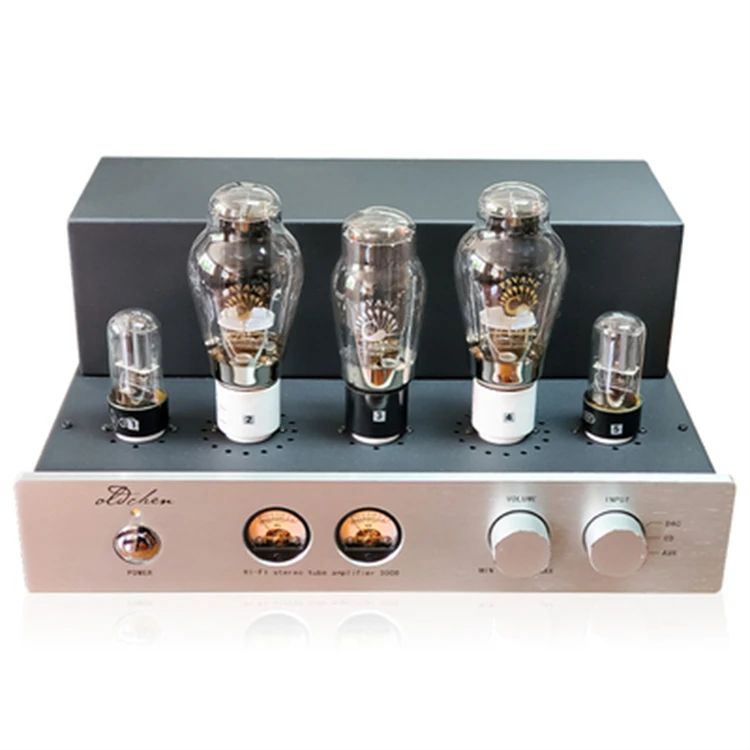 

Laochen 300B Tube Amplifier Single-ended Class A Handmade Point to Point Wiring OldChen Black Amp BT 5.0 HIFI Tube AMP