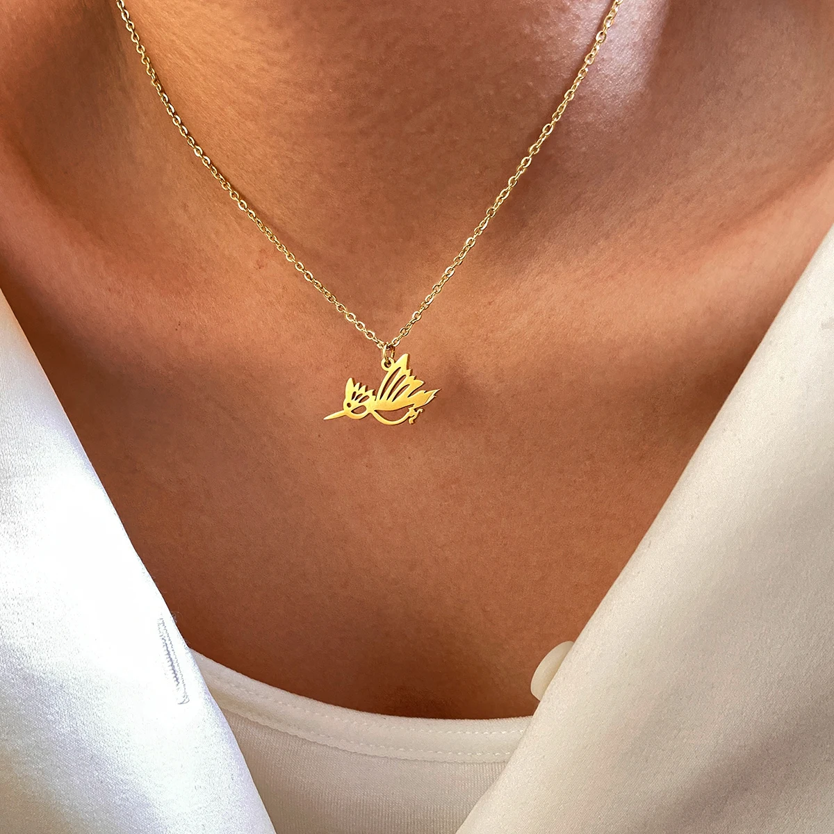 

Stainless Steel Necklaces Beak Bird Pendants Chain Choker Jewellery Fashion Necklace For Women Jewelry Wedding Party Gifts
