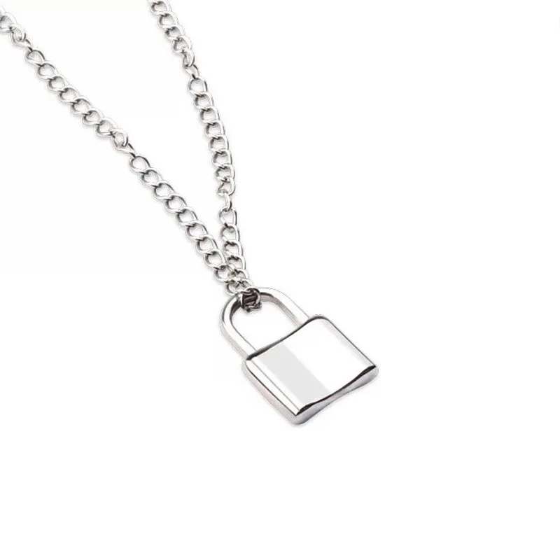 

European and American Hotsale Adjustable Chain S925 Key Lock Pendant Necklace 925 Sterling Silver Lock Necklace