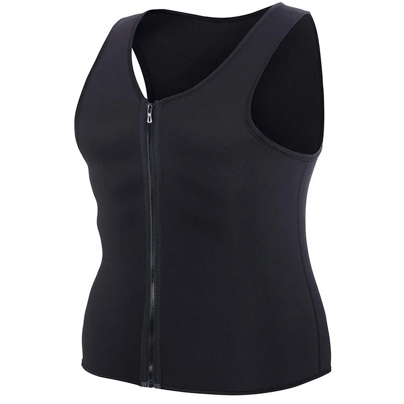 

New men's zipper shaping waistcoat for abdominal weight loss and fast perspiration sports tights