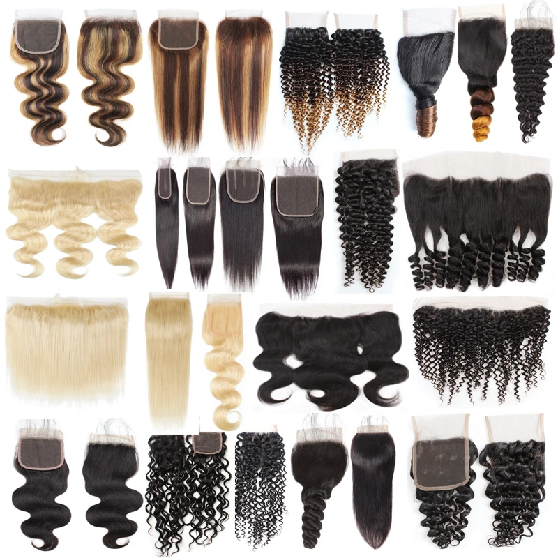 

Water Loose Kinky Curly Deep Wave Straight Body Wave Human Hair HD Lace Frontal Lace Closure With Bundles Wig