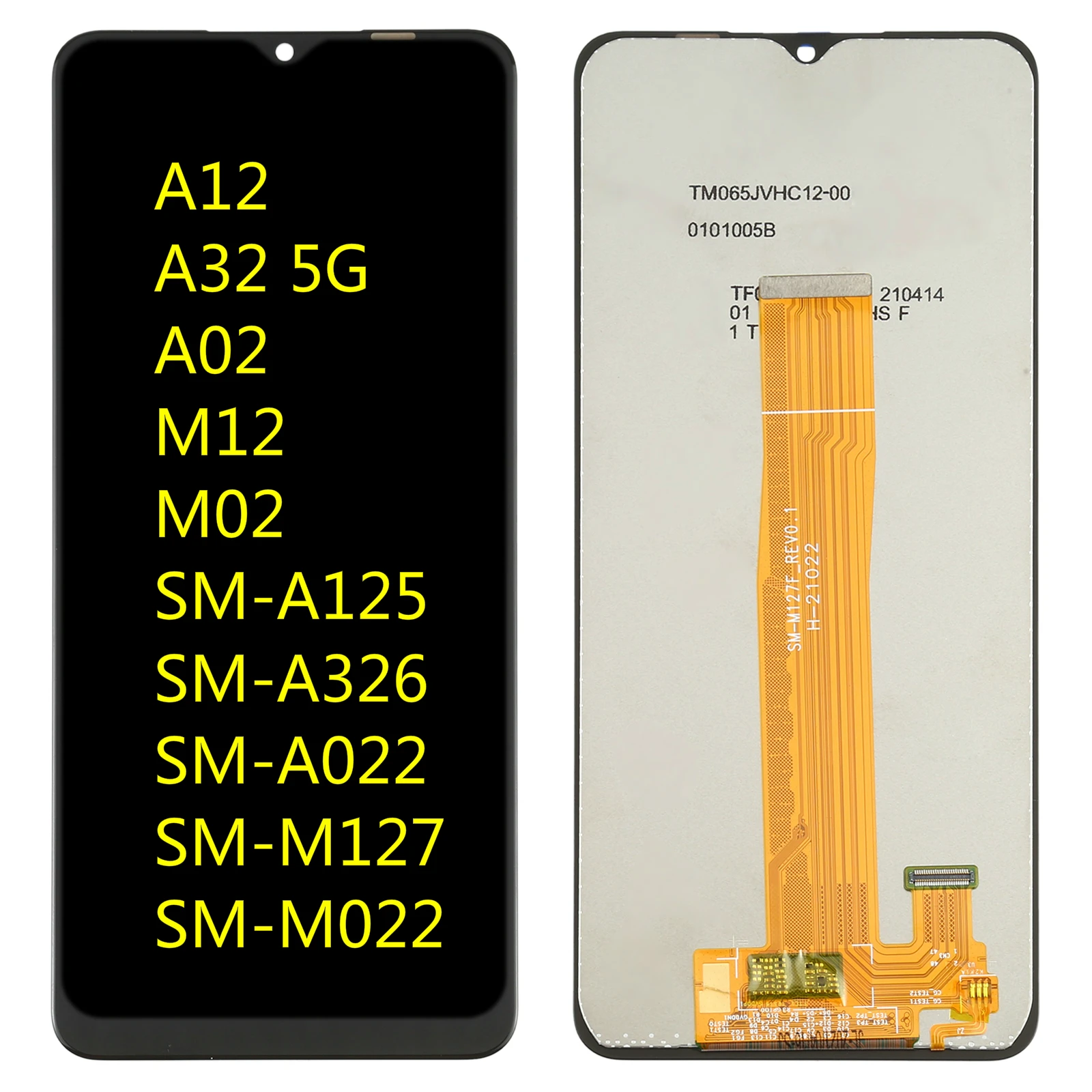 

LCD Display Screen and Digitizer Full Assembly for Samsung Galaxy A12 A02 M12 M02 SM-A125 SM-A022 SM-M127 SM-M022