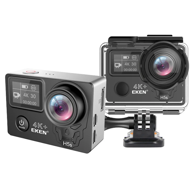 

Original EKEN H5s Plus Wifi Wireless 170 Degree Wide Angle Lens 1080P EIS Touch Screen 4K Mini Waterproof Camera, Black