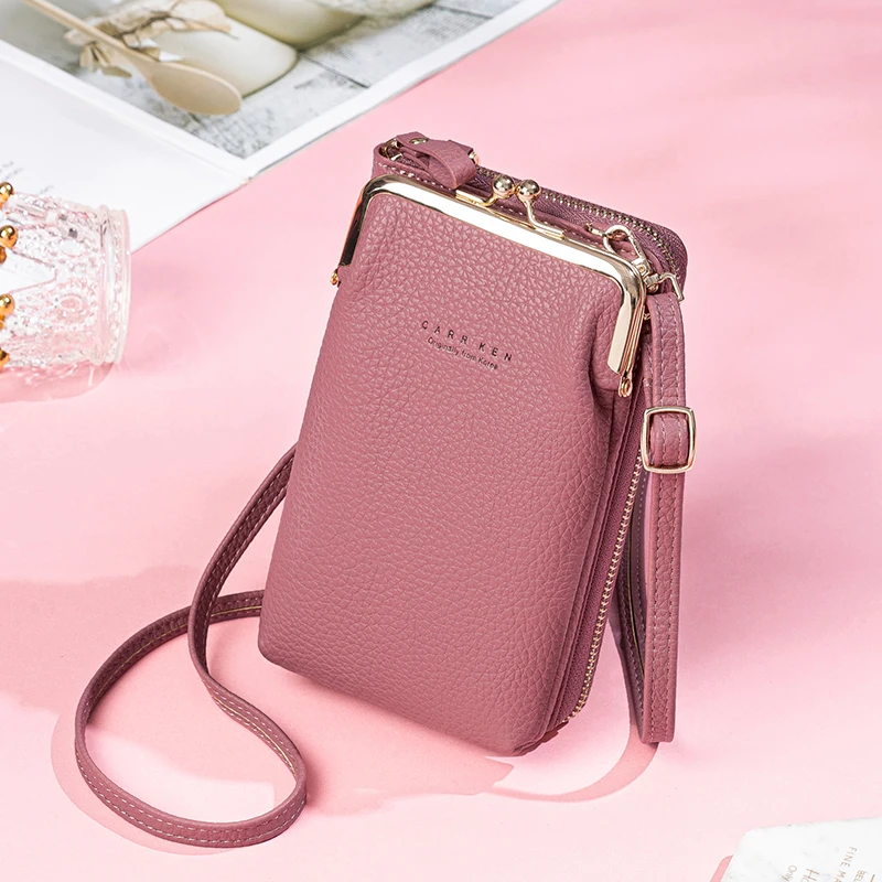 

CarrKen's 2020 Fashion Korean style zipper mobile phone bag shoulder coin purse, Multiple choice