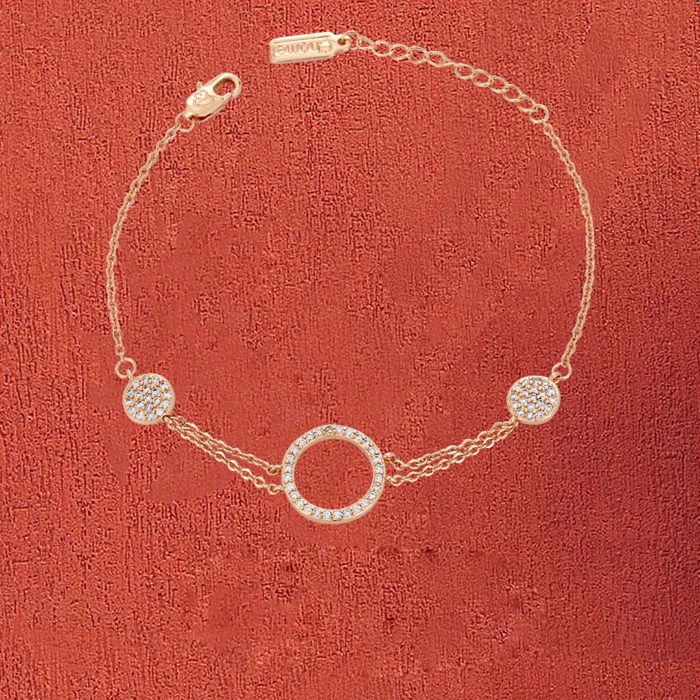 

Most popular jewelry brand minimalist women all-match sliver diamond alloy designer bracelet, As pic