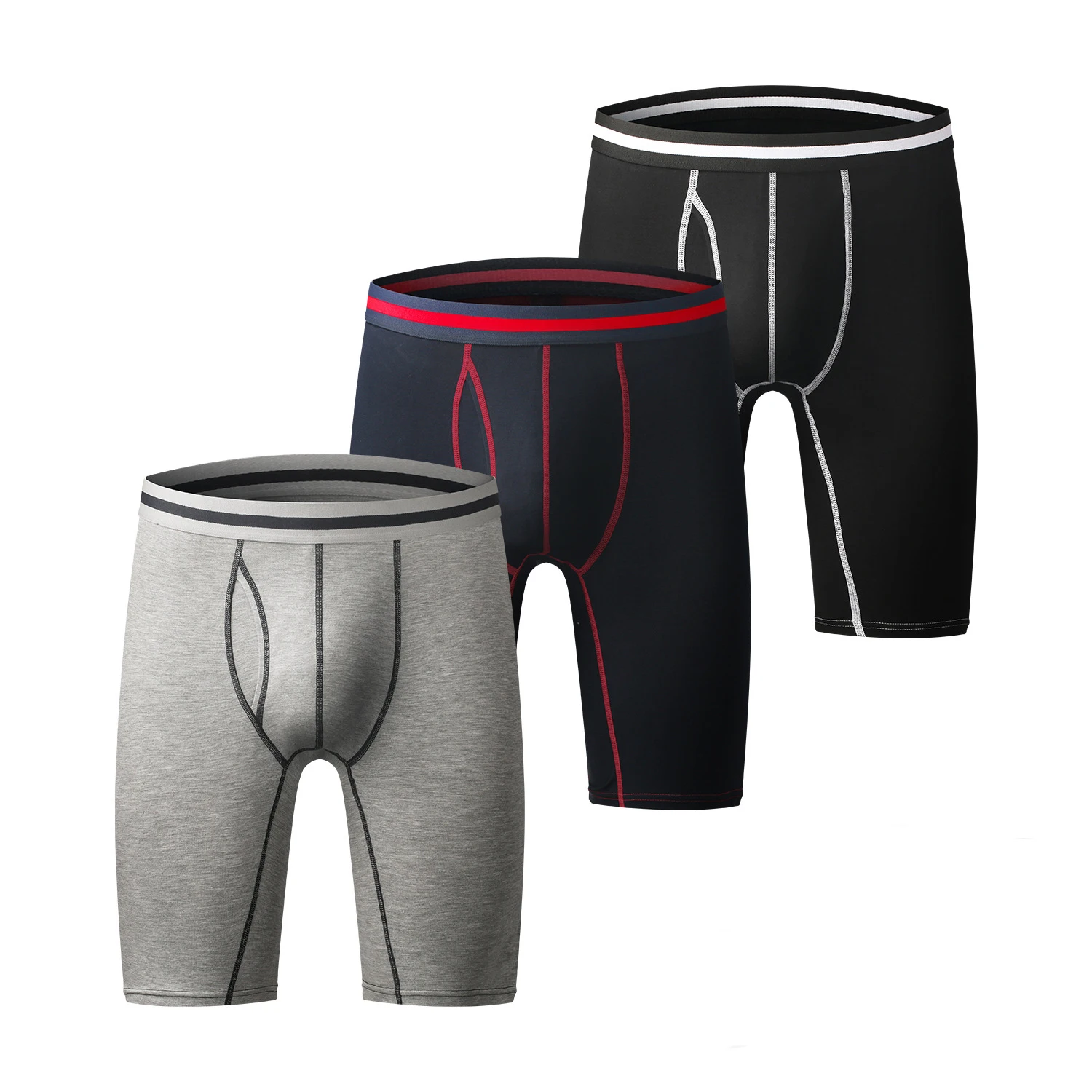 

Ladymate ODM/OEM Cueca boxer longa de algodao para homens ropa interior sin costuras men's long leg underwear cotton boxer brief