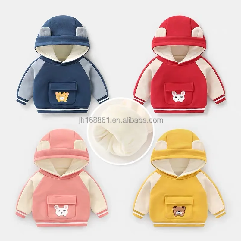 

Fall/Winter 2021 Baby Toddler baby boys and girls hoodies children's knitted jumpers Cotton warm wool sweatshirts wholesale, Customized color