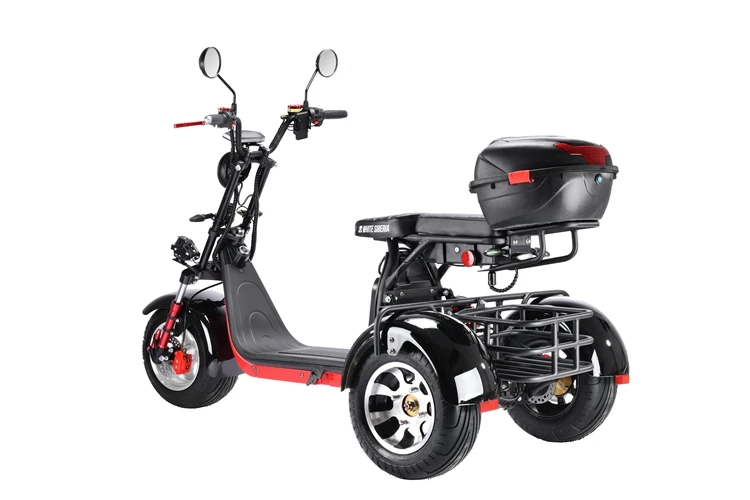 Russian warehouse white seberia citycoco 2000w 3000w 3 wheel electric scooter trike tricycle chopper electric motorcycle