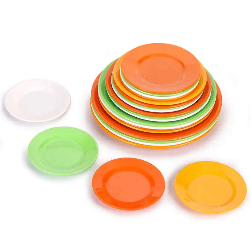 

Color Fruit Plate Salad Plates Not Oily Fast Food Snack Dishes Biscuit Platter Kitchen Tableware, White / yellow / green / blue