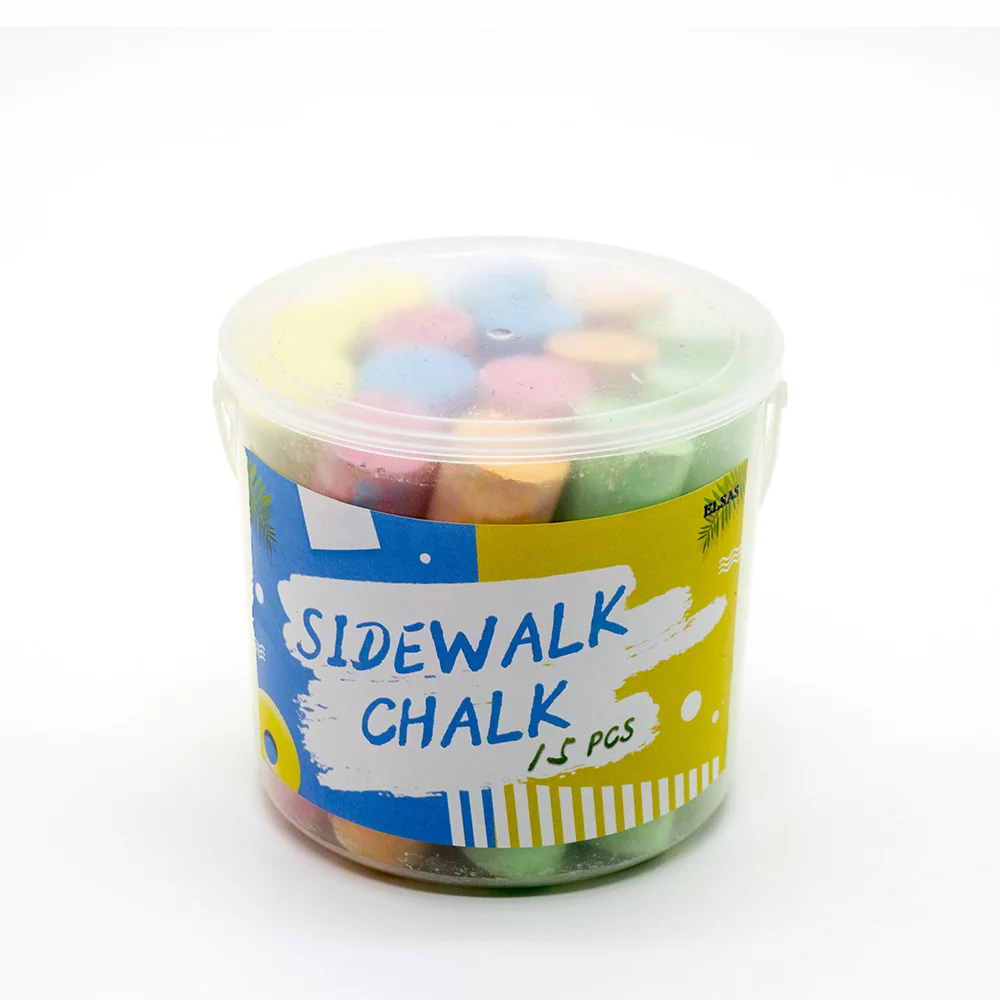 
15 Pcs Barreled Big Sidewalk Chalk For Kids 
