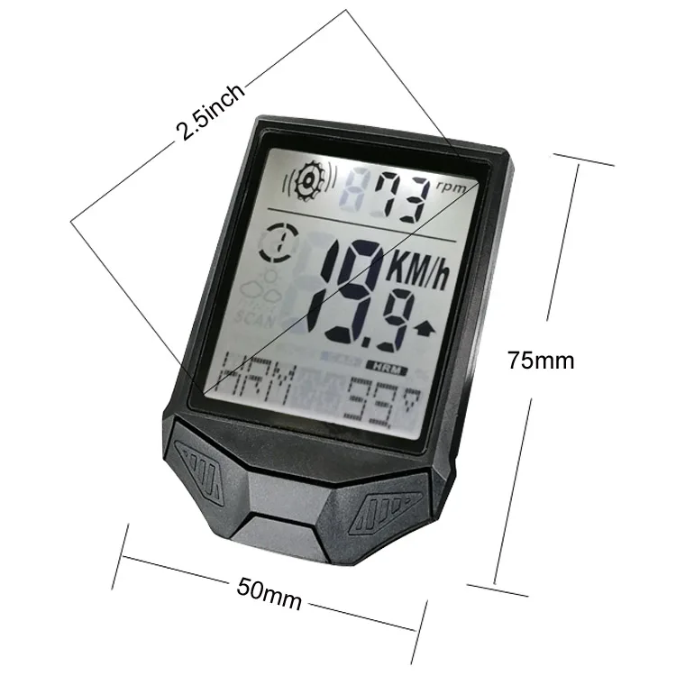 
001Step frequency heart rate speed three-in-one code table wireless bicycle code table multi-function odometer riding equipment 